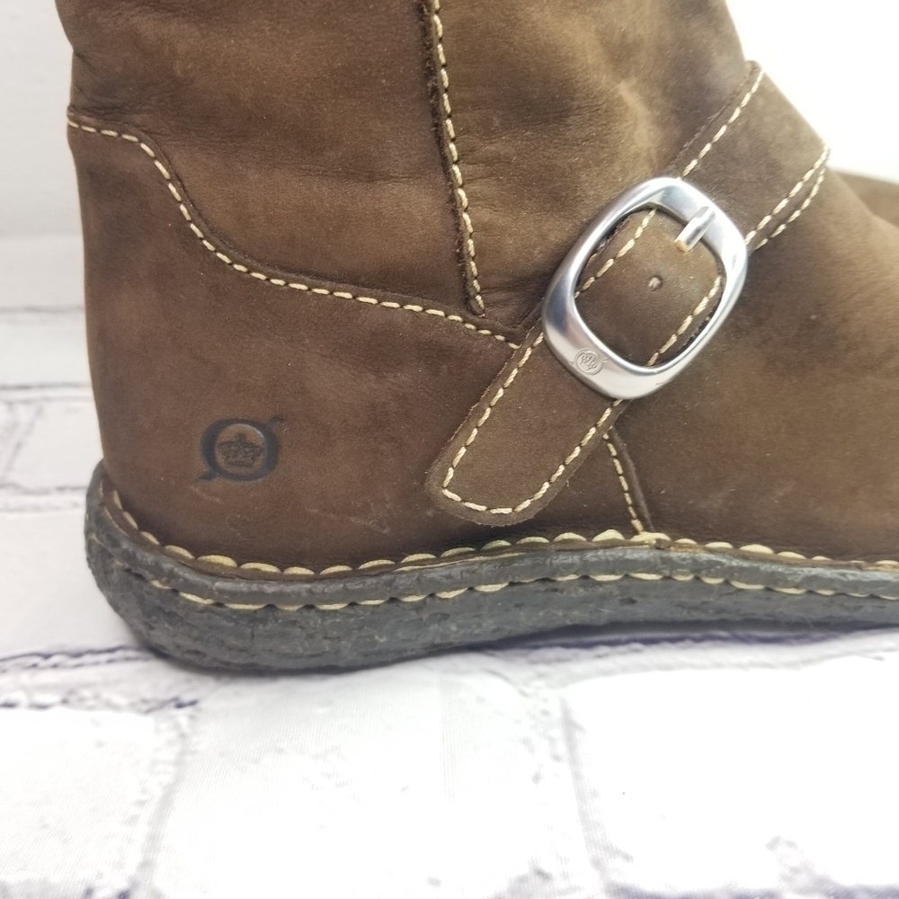 Born Kenya brown leather tree sole midi boots - Picture 11 of 12